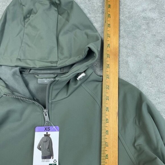 32 Degrees Heat Size XS Womens Green Full-Zip Hoodie Jacket Softshell a1683 - Picture 8 of 10